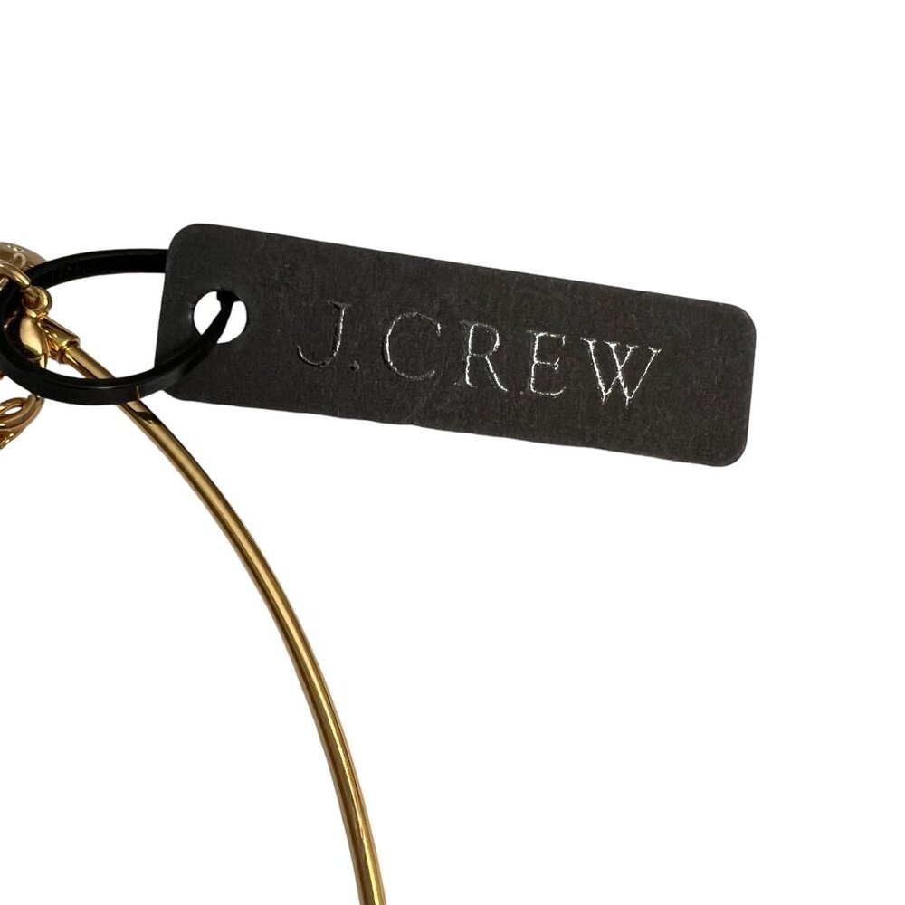 NWT J.Crew Gold-Tone Choker Necklace With Faux Pearls & Adjustable Chain - Picture 4 of 6